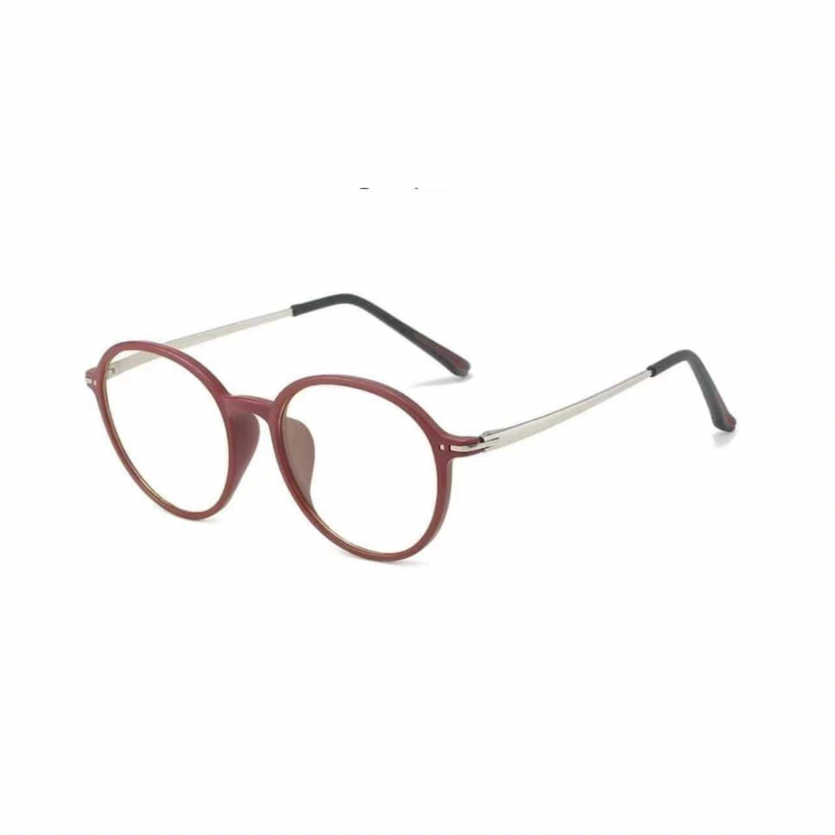 Professional wearing Anti Blu-Ray Negative Ion Eyeglass while working on laptop