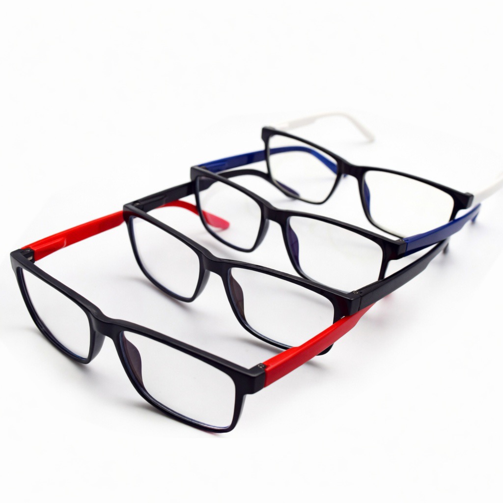 Side view of Anti Blu-Ray Negative Ion Eyeglass showing frame quality